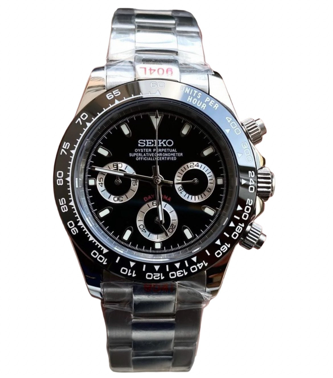 SEIKO MOD デイトナ ブラックダイアル ブラックベゼル